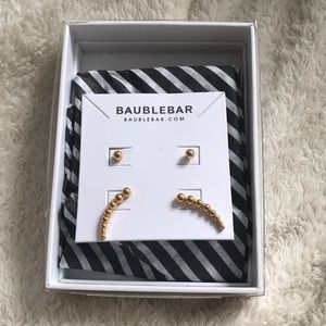 ✨NWT✨BaubleBar Gold Orb Earrings (2 pairs)